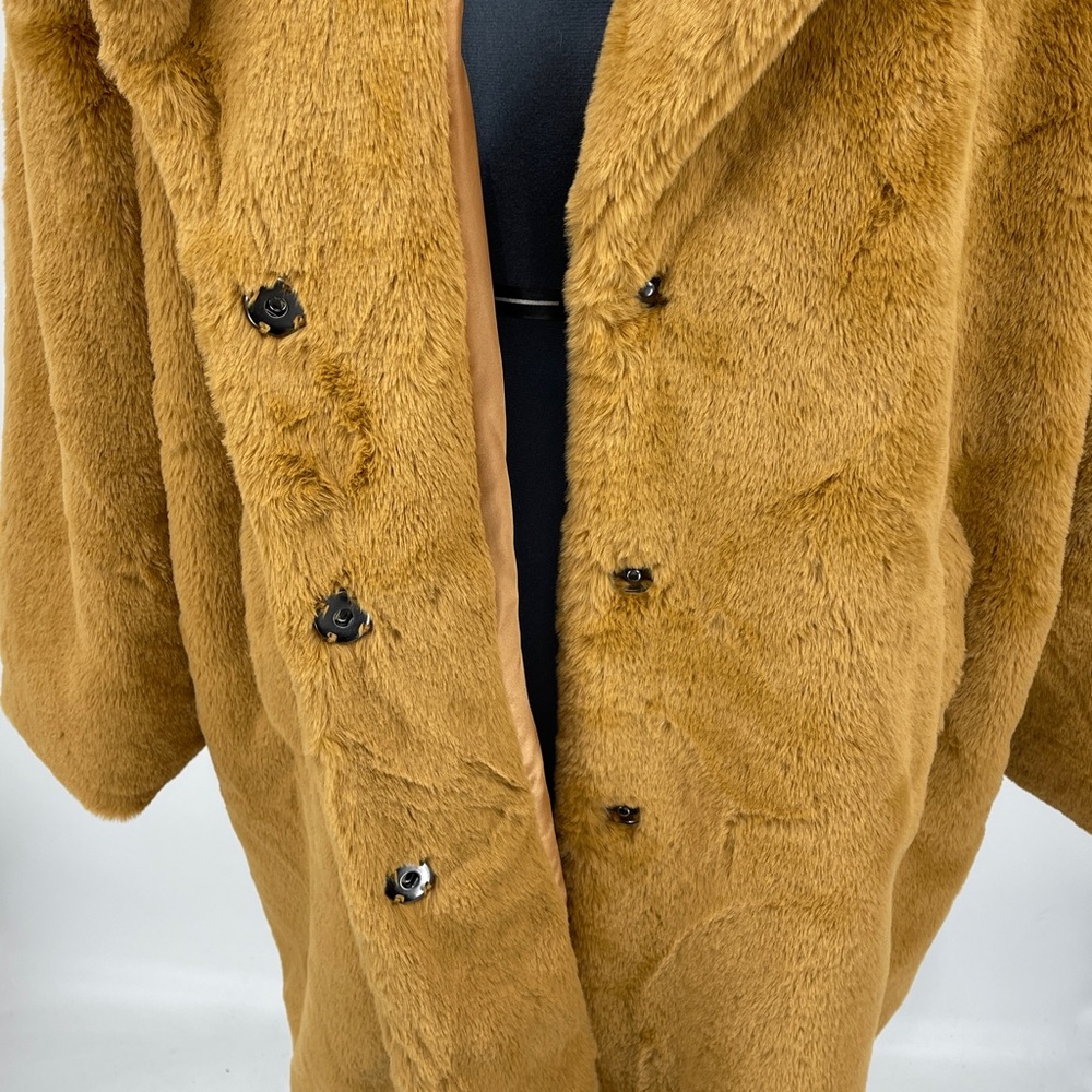 TIME AND TRU Luxurious Faux Fur Coat in BROWNISH GOLD WOMENS SIZE 3X - Picture 3 of 10